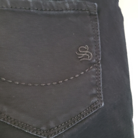Source Of Wisdom Black London Skinny Denim Jean's Sz 16 - Picture 6 of 9
